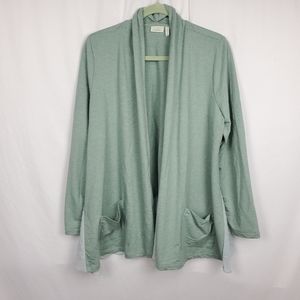 LOGO Lounge Lori Goldstein Cardigan Open Front